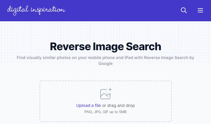 Labnol’s Reverse Image Search