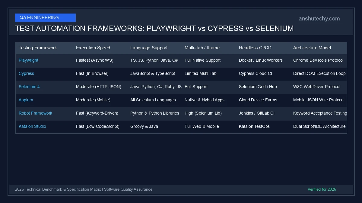 Automation Testing Tools Playwright Cypress Selenium
